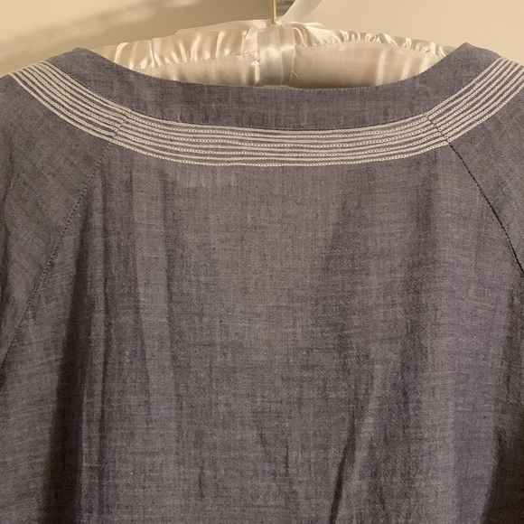 J. Crew Cotton Tunic, Soutache Trim, Button cuffs, XS on Tag - Fits like M, Boho - Picture 6 of 10